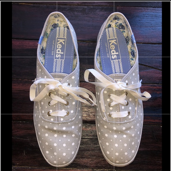 Keds Shoes - Grey and White Polkadot KEDS Shoes